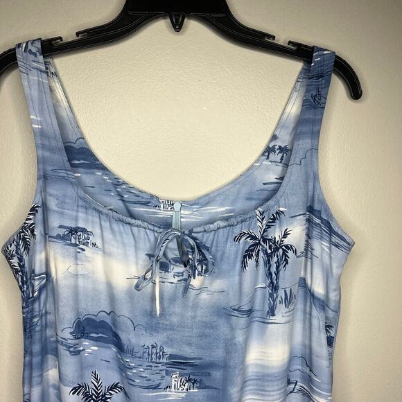 Kahala Vintage Hawaiian Dress Sleeveless Short Ruffle Hem Polynesian Tiki Sz 10 - Picture 2 of 9